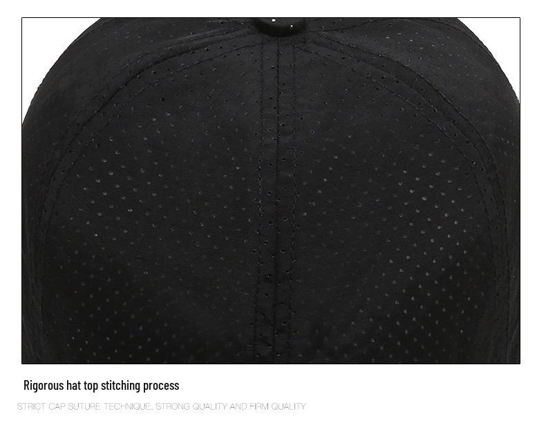 Men's Mesh Quick-Dry Baseball Cap - Breathable Sun Protection with Reflective Sandwich Brim Duckbill Hat.