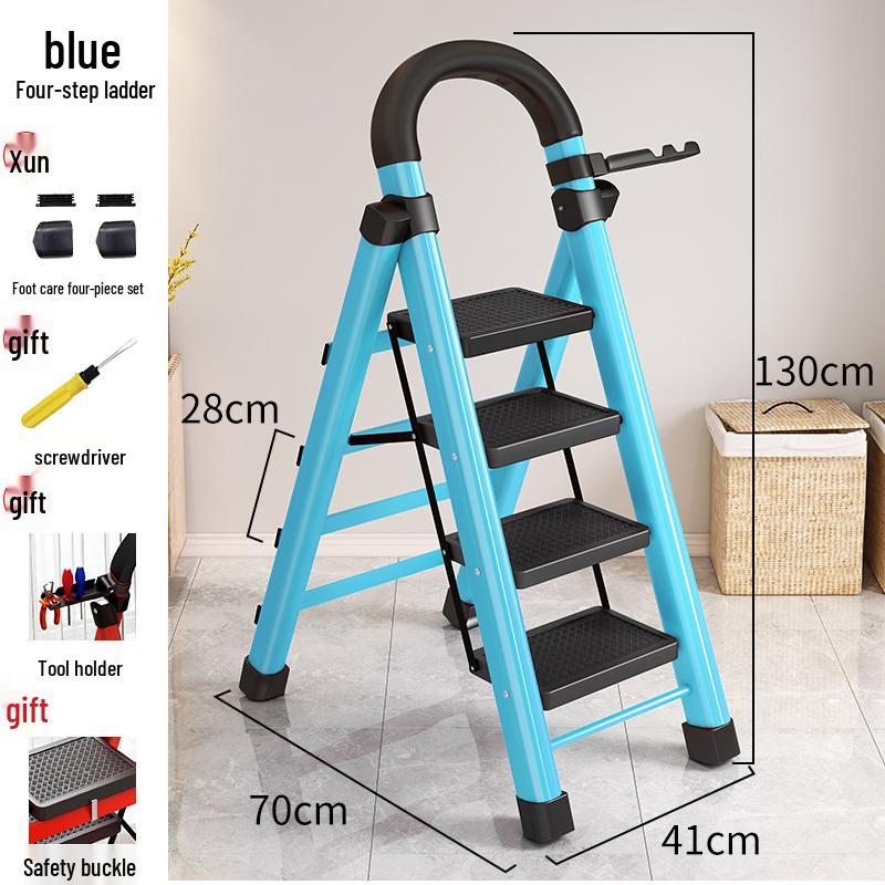 Portable Multifunctional Indoor A-Frame Ladder - 4/5 Step, Folding, Thickened, Telescopic, Mobile