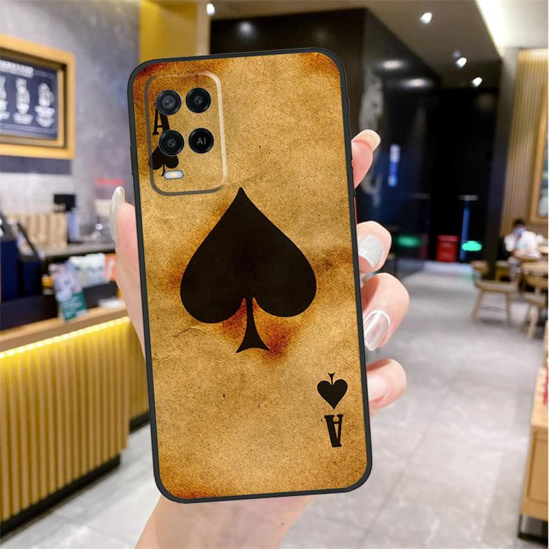 

Ace of Spades Case For Oppo A80 A40 A60 A18 A38 A58 A78 A98 A96 A76 A16 A94 A74 A54 A15 A17 A57 A77 A5 Pro OPPO A15
