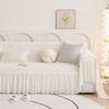 Cream Style Sofa Throw, Full Coverage All-Season Lace Skirt Sofa Cover, Universal Full Package Blanket