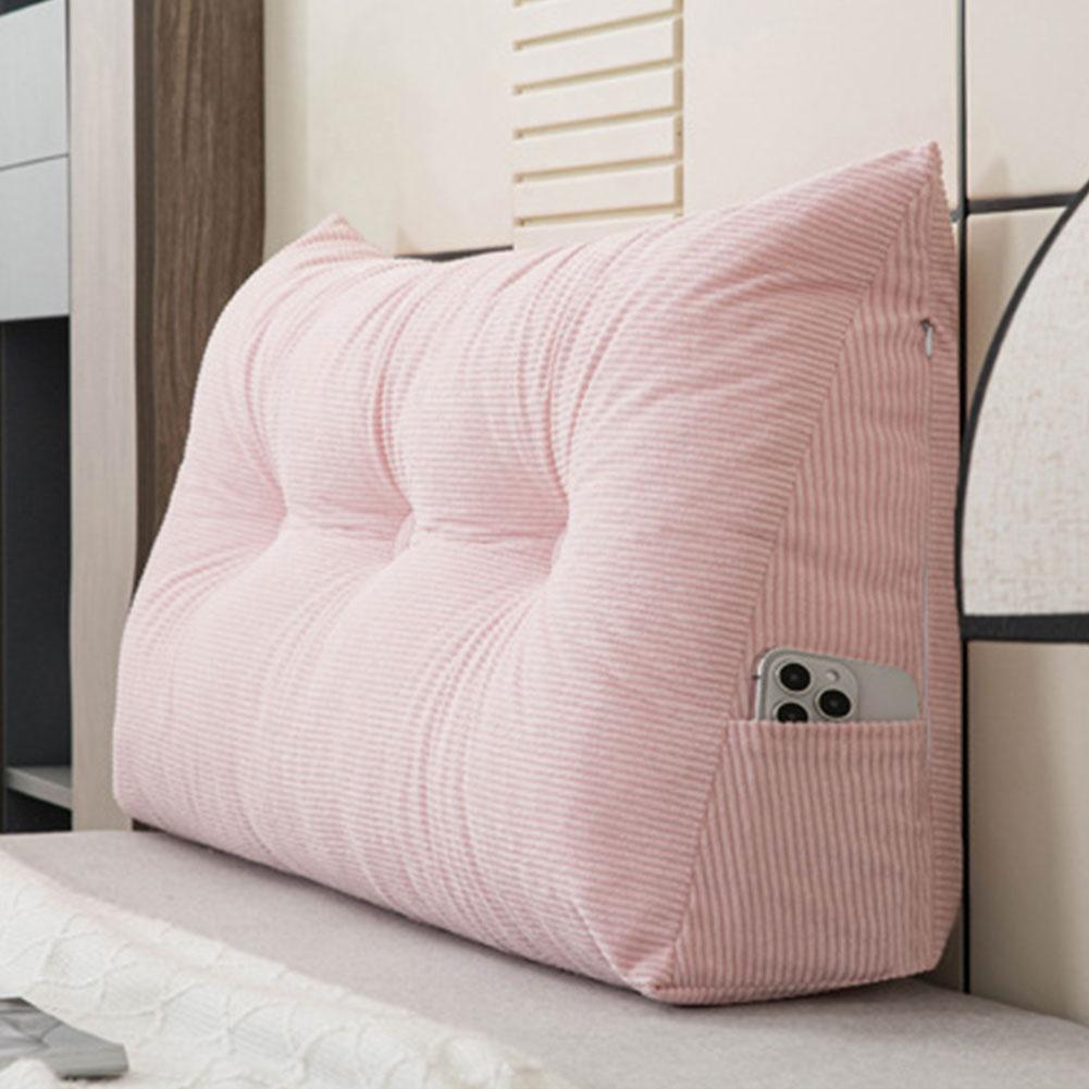 Double Bed Headrest Cushion Wedge Pillow Headboard Triangular Bed Cushion Headboard Long Backrest Pillow Reading Bolster Pillow