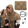 1PC Rag Style Shawl Casual Cotton Linen Wrap All-Season Tassel Scarf Retro Hippie Fringe Minimalist