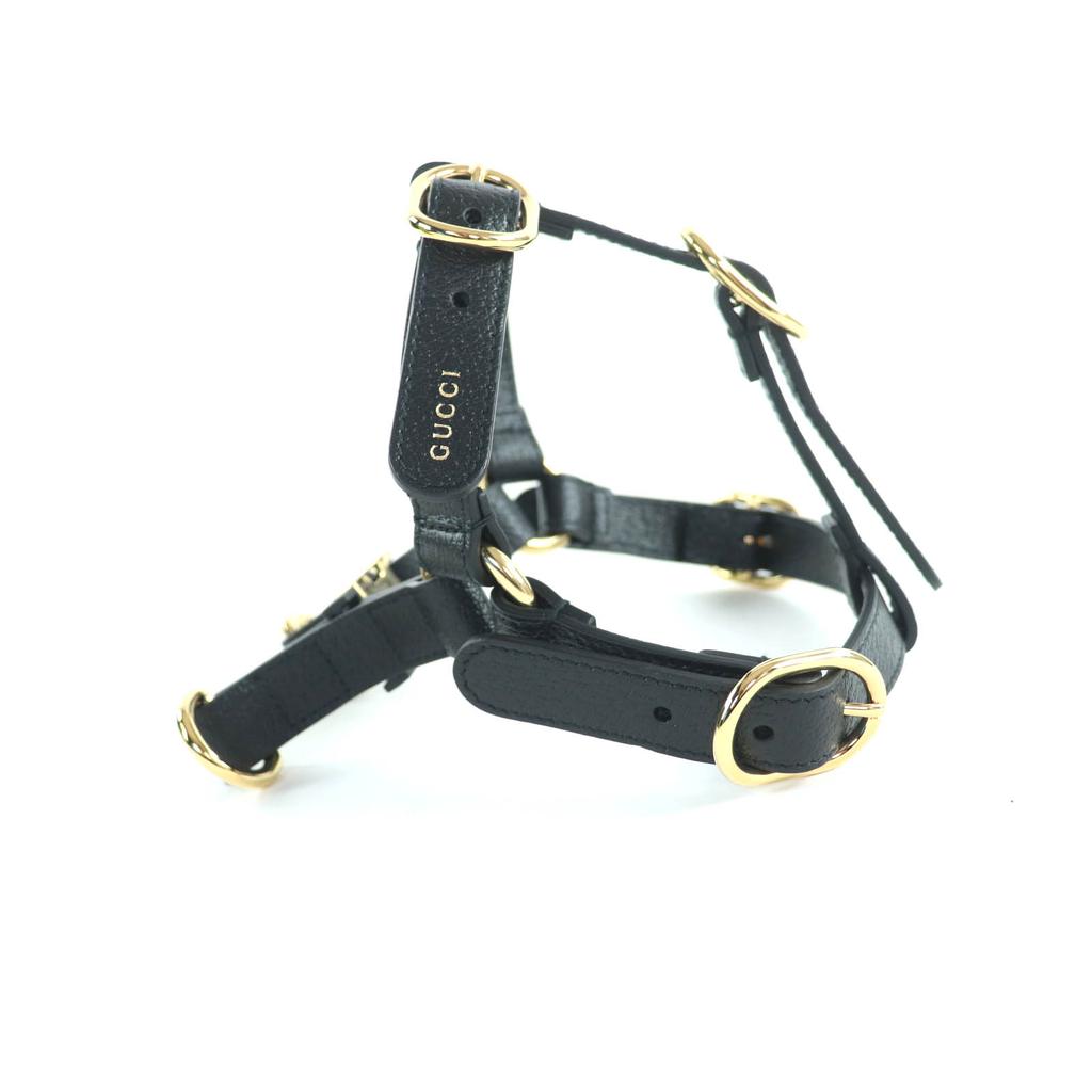 Pristine GUCCI Other accessories Dog harness black leather Women S 692963 Used