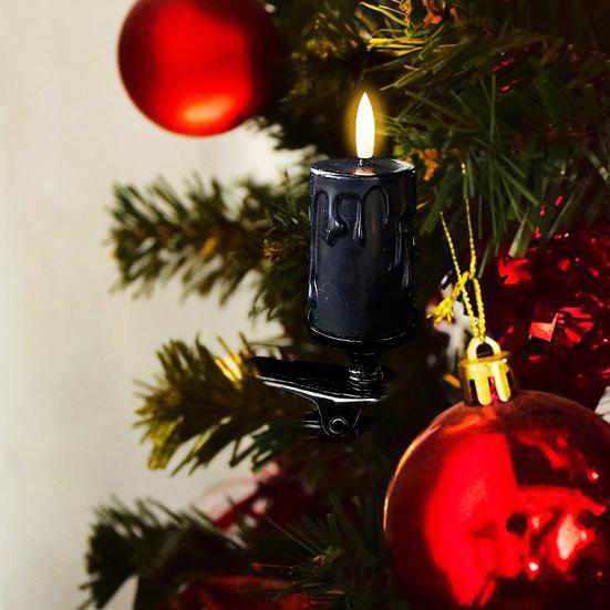 LED Clip Candle Light Set Flameless Flickering Christmas Tree Candle Lamp Electric Fake Candles for Home Christmas Party Decoration