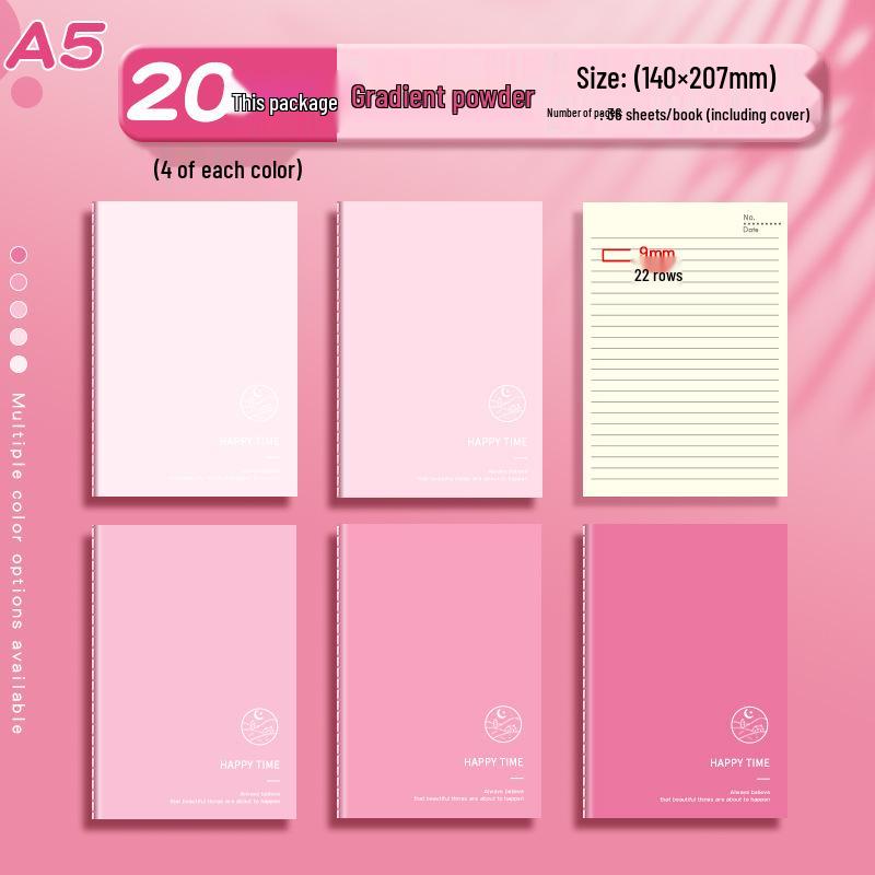 B5 Gradient Color Softcover Notebook for Junior and High School Students