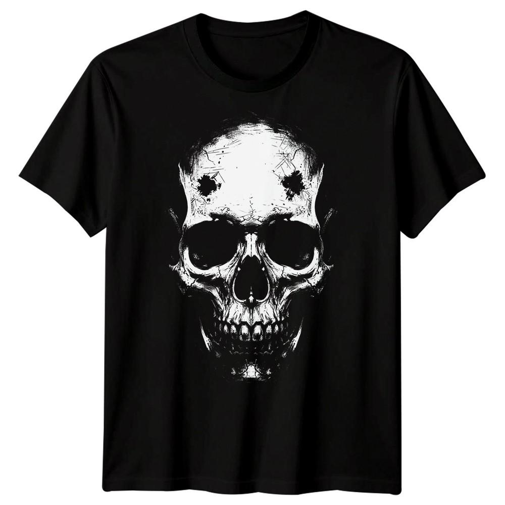 

Skull Grunge Art Skulls Mens T-Shirt Distressed Graphic 2XL