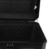 58L Motorcycle Top Box with Safety Lock Quick Release Universal Fit Water Resistant ABS Motorcycle Trunk Luggage Top Case For Helmet Black