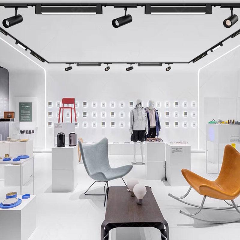 Set Led Magnetic Track Light 110v 220v Track Lamp10W 20W 30W 40W Track Spotlight Lighting Fixture for Home Room Clothing Store