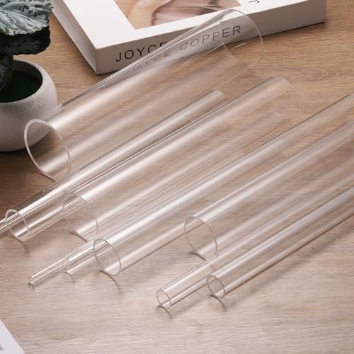 Uxcell Acrylic Pipe (1 Piece): Inner Diameter 105mm, Outer Diameter 110mm, Length 200mm, Thickness 2.5mm. Polycarbonate Pipe, Plastic Piping, for Ligh