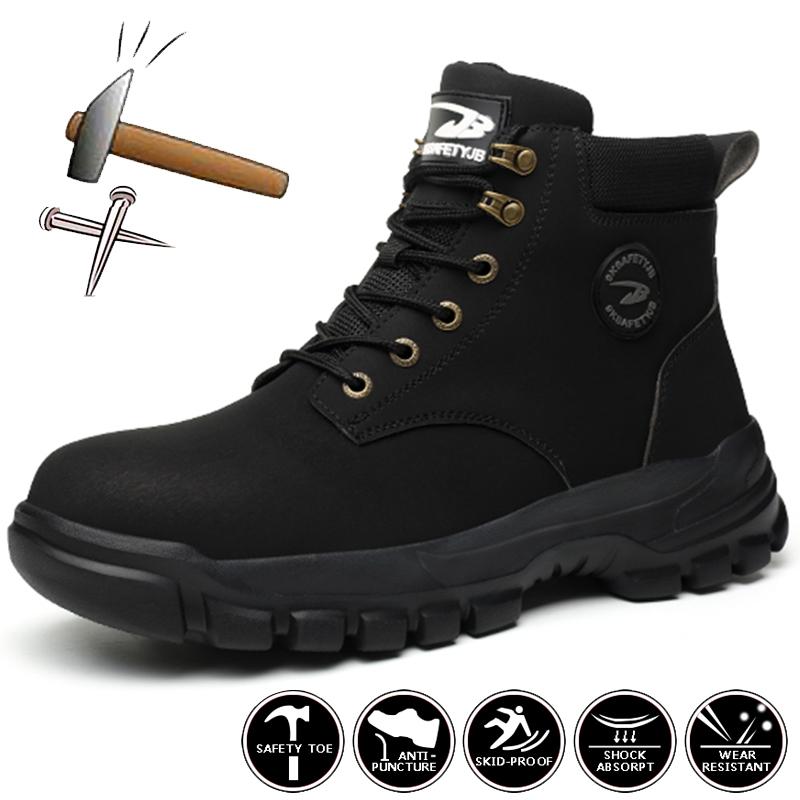 Steel Toe Work Boots Men Anti-Scalding Welder Shoes Anti-Smash Waterproof Safety Boots Men Women Work Shoes Security Boots Male