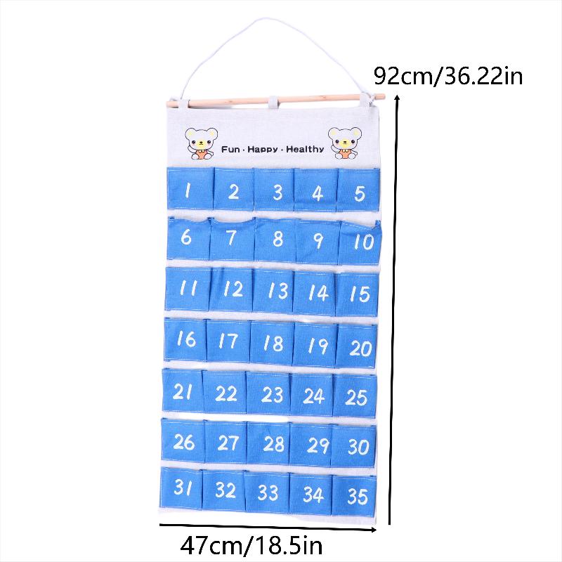 Wiszący organizer z 25/30/35 kieszeniami z numerowanymi etykietami do schludnego i precyzyjnego przechowywania