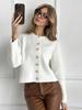 Button-Down-Strickjacke für Damen 2026 Kurzer Cropped Strickpullover Mantel