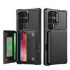 Applicable To Samsung S25 Card Leather Case iPhone15 Double Buckle Card Anti-drop Card Bag Protective Case S26plus Leather Case