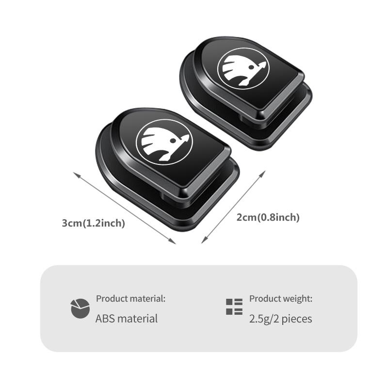 FFRP2 For Skoda Car Hook Organizer Storage Hanger USB Cable Headphone Key Storage Adhesive Hooks Fabia Kamiq Superb Scala Enyaq-iV MK3