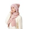 Winter Hat Long Scarf Integrated Wool Hat Women's Outdoor Ear and Neck Protection Double-Layer Velvet Warm Knitted Hat