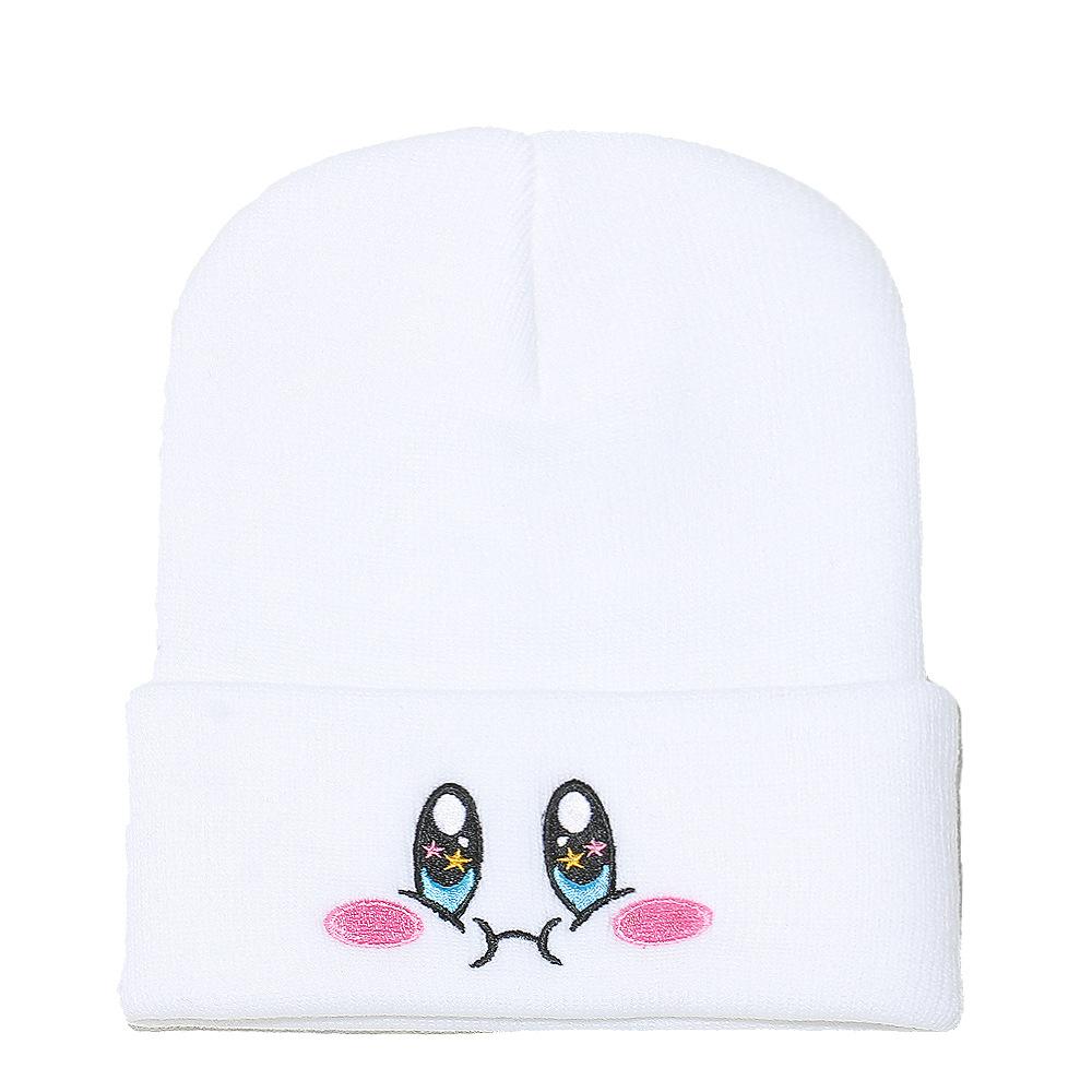 Schoolboy Autumn and Winter Star Kirby Cute Knitted Hat Women's Outdoor Pullover Warm Hat Wool Hat Cartoon