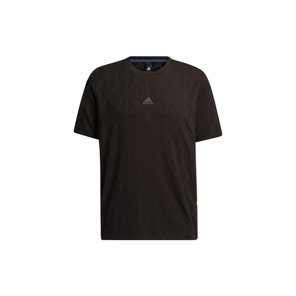 adidas Th Tee Techjaq Casual Sports Breathable Short Sleeve Black Men s GP1010 M