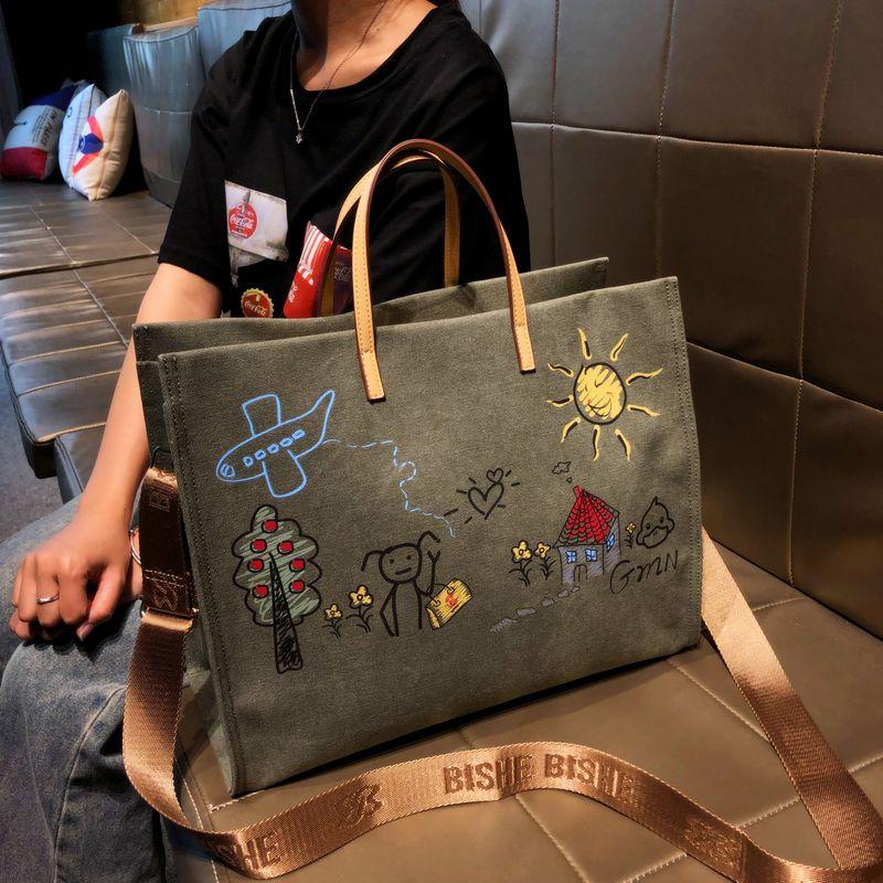 

Travel Large Capacity Satchel Shoulder Canvas Women s Bag Army Green, security code