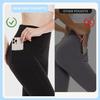 Hohe Taille Lockere Yogahose mit Taschen Schwarz Damen Jogginghose Tasche Yogahose Locker Bequem Fitnesshose Schwarz