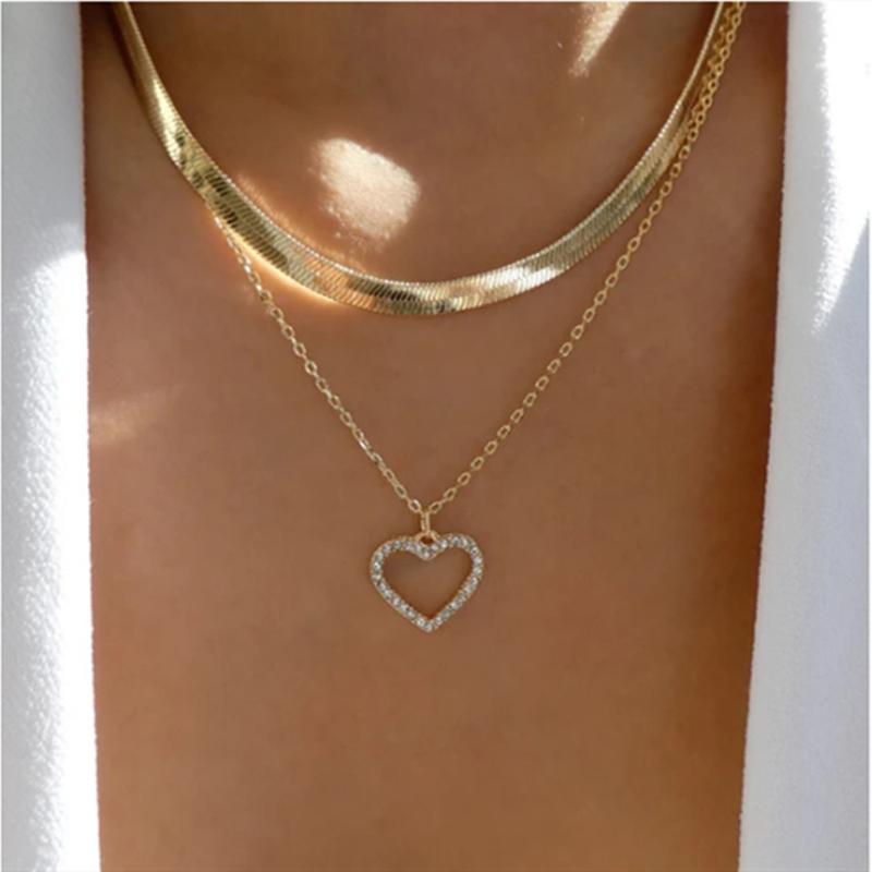 Multilayer Trend Elegant Jewelry Long Snake Chain Crystal Star Pendant Necklace Unquie Women Necklace N0308
