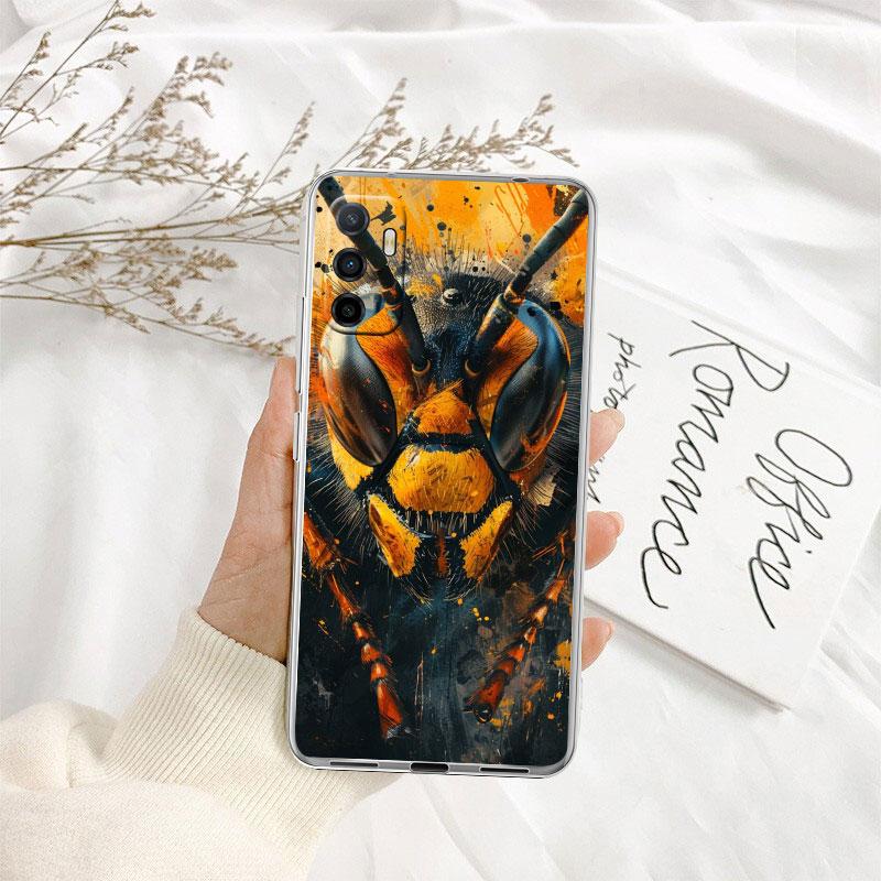 IK7 Art Bees Cartoon Phone Case for Motorola Moto G10 G20 G30 G31 G32 G34 G35 G41 G42 G50 G51 G52 G55 G60 G60S G62 G71 G72 G75