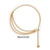 Sexy Women Fashion Belt Hip High Waist Gold Silver Color Narrow Metal Body Chain Chunky Fringes New