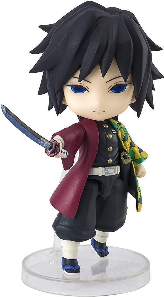 TAMASHII NATIONS Figuarts mini Demon Slayer: Kimetsu no Yaiba Giyu Tomioka, approximately 90mm, PVC/ABS painted action figure