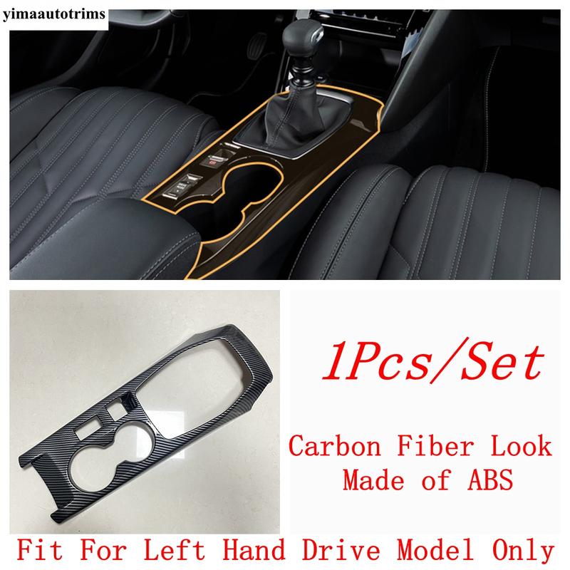 Central Control Gear Shift Water Cup Panel Cover Trim For Peugeot 208 / 2008  - 2025 ABS Carbon Fiber Accessories Interior