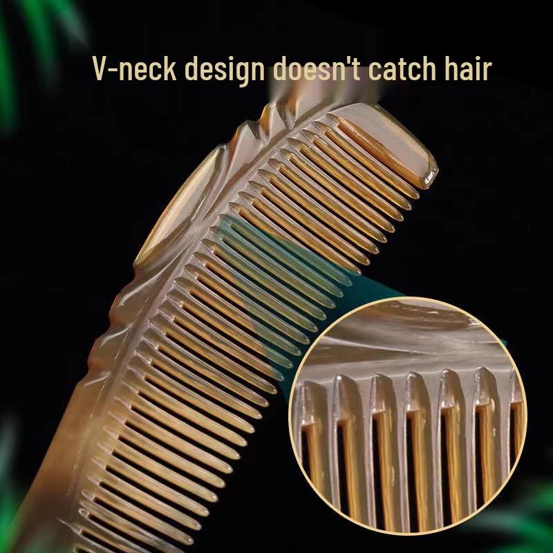 Anti-Static Ox Tendon Hair Comb for Men & Women - Knot-Free, Portable, Smooth Styling for Long Hair