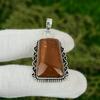 Natural Red Jasper Gemstone Pendant Handmade 925 Sterling Silver Indian Jewelry