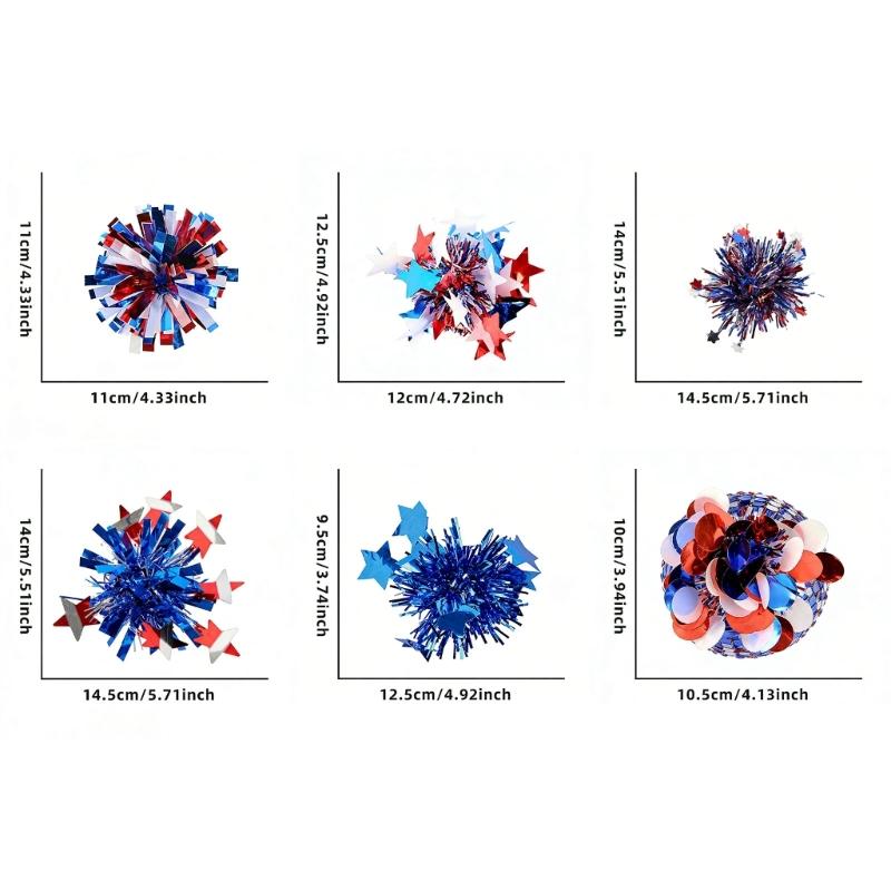 Hair Barrette Unique Patriotic Tinsel for Women Men Photo Props Western Hairpin Headwear Hair Ornaments