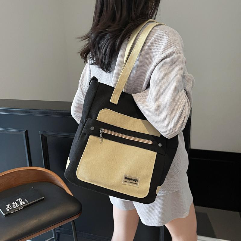 Women's Messenger Bag New Fashion Contrasting Shoulder Bag University Class Commuter Handbag Bag