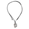Women's Vintage Necklace Punk Jewelry Chains with Swirl Pendant Adjustable Chain Choker PU Leather Cord Clavicle Chain