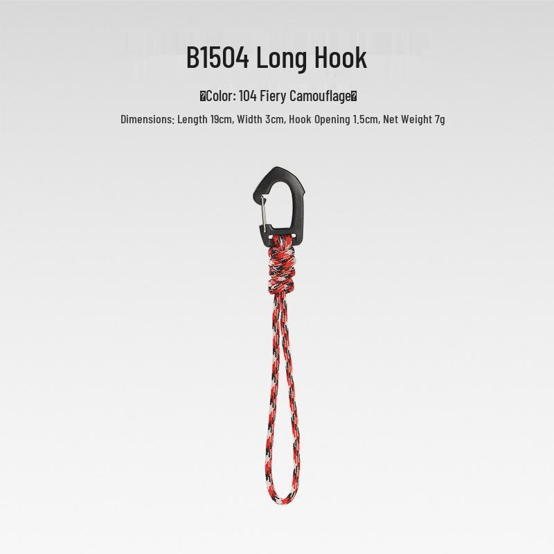 Sju-strängad Paracord Nyckelring Lanyard: Anti-förlust, Utomhuscamping, Multifunktionell med Karbinhake & Snabbspänne.