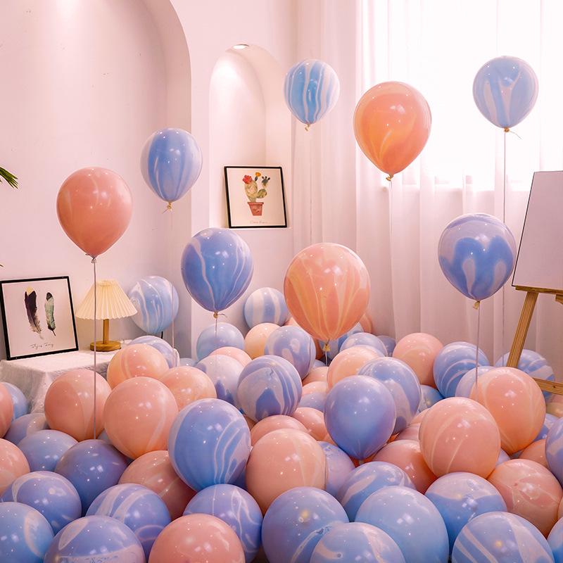 

10-дюймові мультяшні повітряні кульки Agate Macaron: Барвистий, густий, вибухозахищений декор для дитячого дня народження