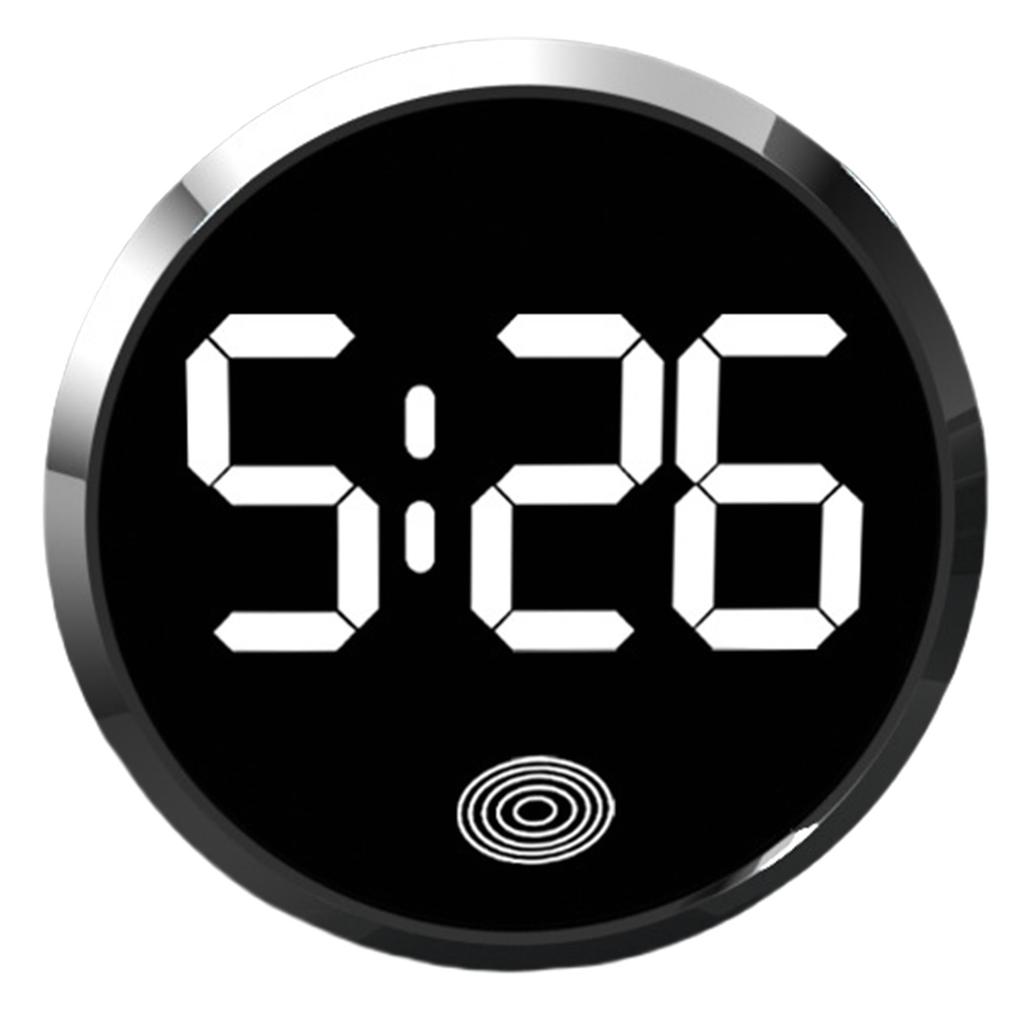 Car LED Digital Clock with Temperature Display Easy Installation Magnetic Back Round Clock for Dashboard or Consoles