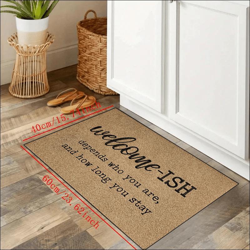 Imitation Coconut Fiber Non-Slip Doormat - Cuttable for Outdoor/Bathroom Use