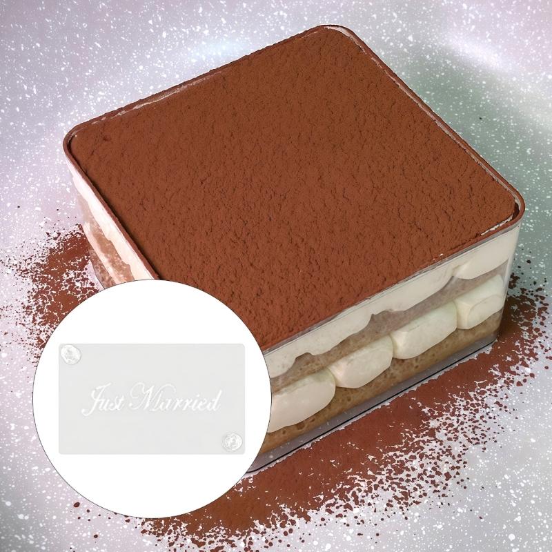Cake Top Stencils Cookie/Cake Decorating Painting Template Baking Tool for Tiramisu Wedding Cake Fondant Impressions