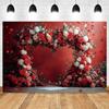 Romantic Valentine's Day Red Rose Love Candle Photography Banner Background, Indoor Scene Couple Photo Shooting Studio Backdrop