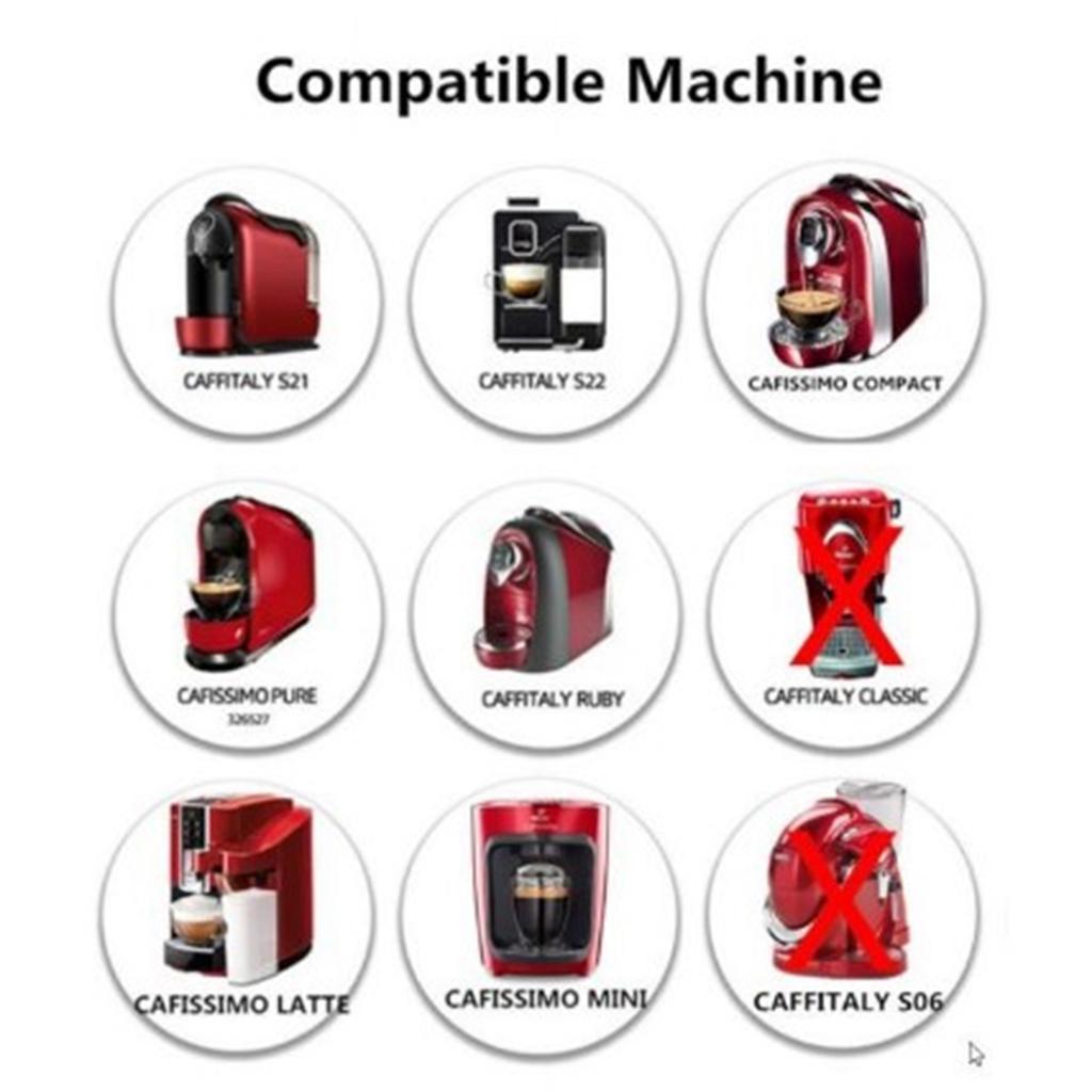 Reusable Coffee Capsule Filter Kit Refillable Cup with Brush Spoon Accessory for Caffitaly Coffee Machine Easy To Clean