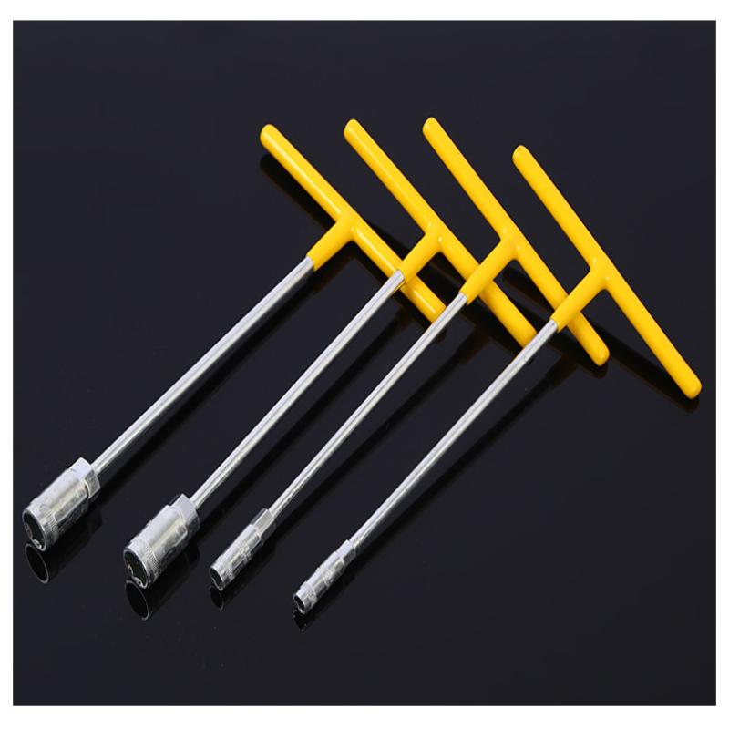 T-Type Socket Wrench Set, T-Shaped Extended Hex Wrench, Rubber-Coated Car And Motorcycle Tire Repair Tools