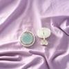 Aqua Chalcedony Gemstone 925 Sterling Silver Jewelry Handmade Studs 0.5" For Mom EE-128-15
