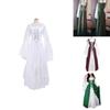 Elegant Women's Vintage Renaissance Medieval Long Dress With Flare Sleeves And Lace-up Detail
