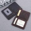 Holder PU Leather With Ribborn ID Card Case Men Cash Clip Magic Wallet Money Clips Mini Coin Purse