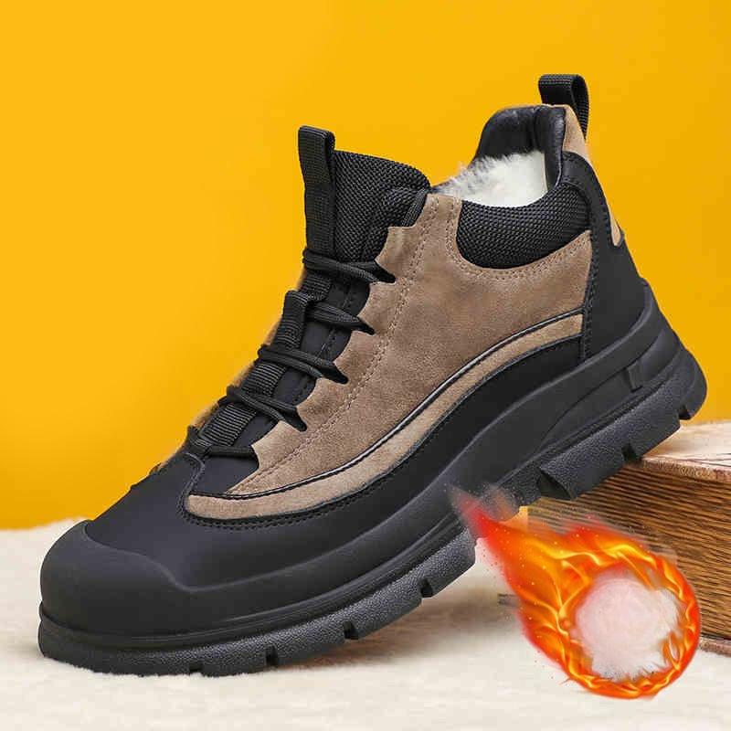 Zima Nowe Bawełniane Buty Wysokie Buty Męskie Grube Pluszowe Ciepłe Śniegowce Outdoor Wodoodporne i Mrozoodporne Ciepłe Bawełniane Buty