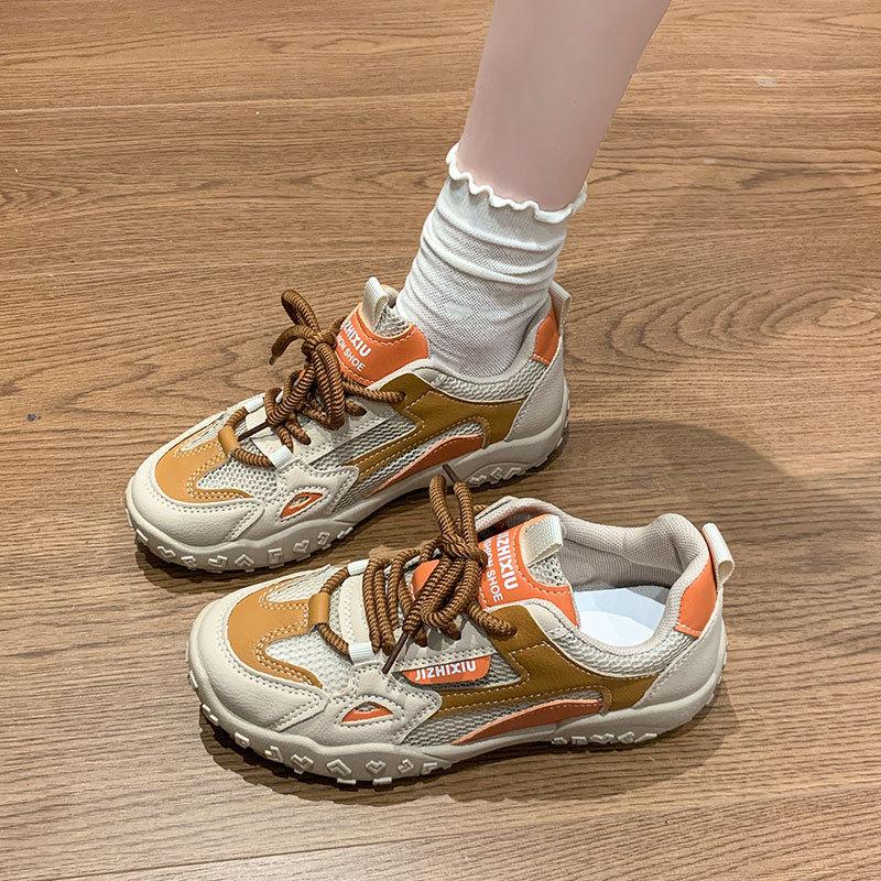 Sneakers Women's 2025 New Spring and Summer Mesh Casual Women's Shoes Popular Versatile Retro Lightweight Forrest Gump Mesh Shoes