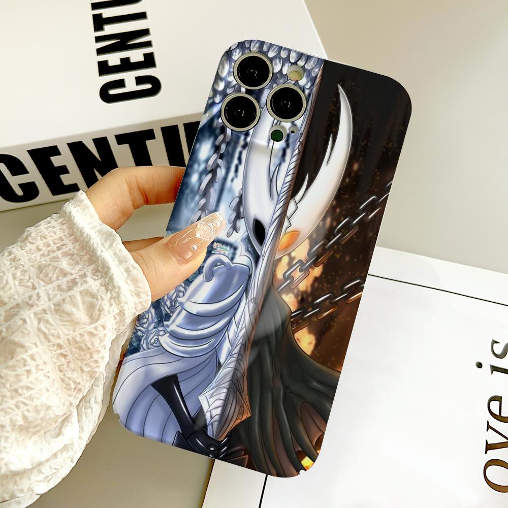 Game H-Hollow K-Knight Phone Case FUNDA For IPhone 16 15 14 13 12 11 Plus Pro Max Mini Precise Hole Matching Film Covers