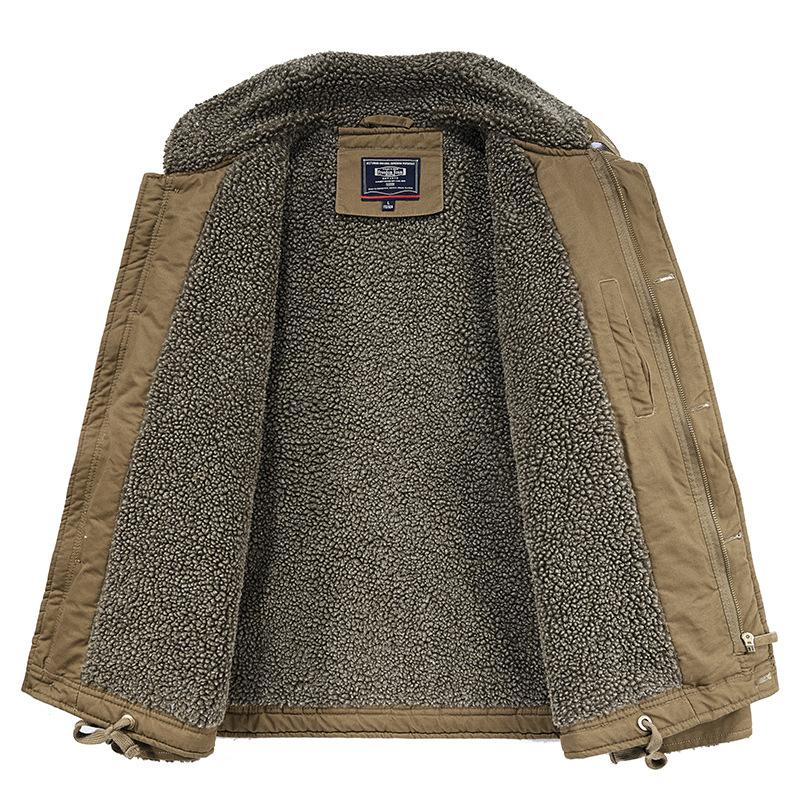 Men's New Autumn and Winter Velvet Thickened Warm Cotton-padded Jacket Cotton-padded Clothes