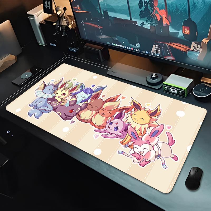 Mouse Pad Pikachu eSports Gamer Players Speed Rubber Game Extended Desk Mat XXL Lock Edge Mousepad Nonslip Keyboard Mat