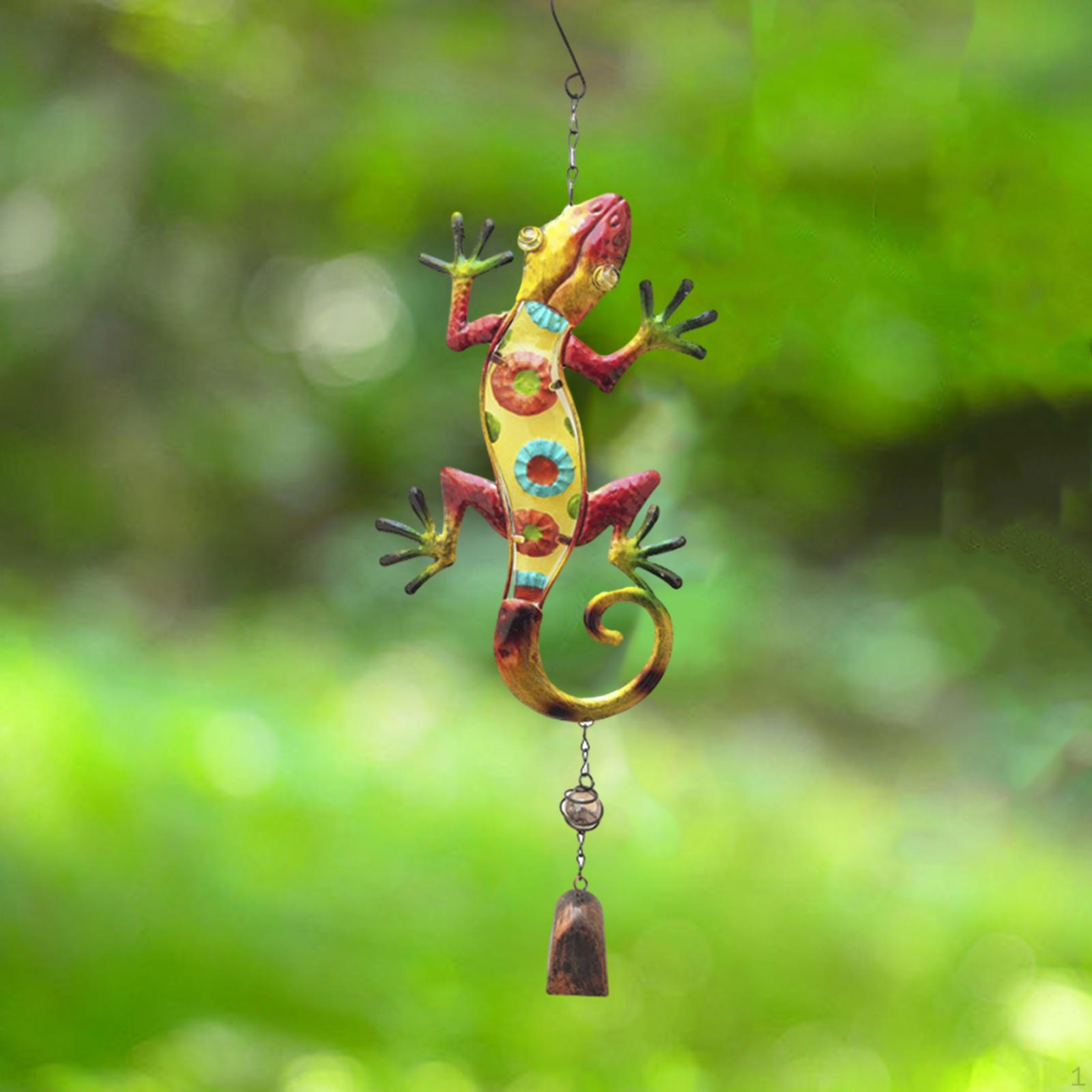 

Красочный колокольчик ветра геккона - подвесной акцент на открытом воздухе жёлтый